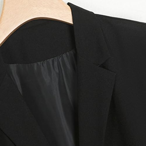 Mens Dress Suit Blazer Casual 3/4 Sleeve One Button Jacket with Pockets Notch Lapel Lightweight Business Office Blazer3