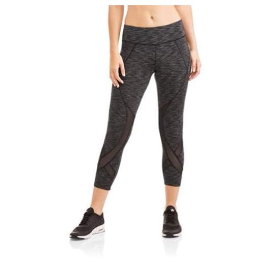 Amazon Essentials Women's Elastic Waist Performance Capri Legging, Black, Medium
