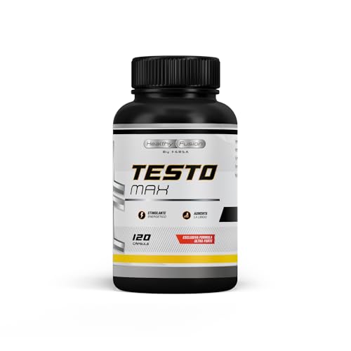 Testosterona hombre | Energía, Fuerza, Musculación y Vigor | Maca Andina, Ginseng, Tribulus y Taurina | Estimulante Energético | Mejora el rendimiento deportivo y muscular | Vigorizante | 120 cápsulas