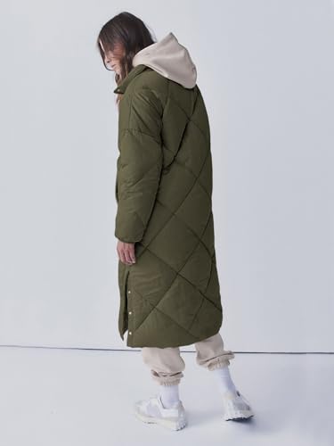 Womens Long Puffer Jacket Zip Up - image 4