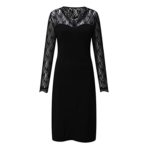 Qwent Vestido de festa feminino minivestido para festa à noite vestido liso com purpurina franzido r