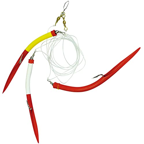 Dieter Eisele Großfischvorfächer 3 Gummimakk 3/0 120cm 0,80mm- Vorfach zum Dorschangeln, Meeresmontage für Norwegen, Meeresvorfach Cover