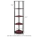 Furinno TURN-N-TUBE Corner Shelf, 5-Tier Corner Bookshelf, Open Storage Shelves, for Organization and Storage, Living Room, Home Office, Garage, Bedroom, Black