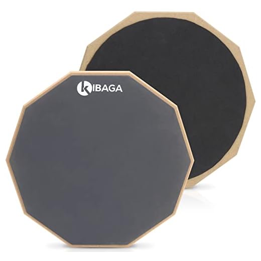 Silent Drum Practice Pad - 12 Inches Double Sided Drum Pad Provides A Great Rebound - Perfect Snare Drum Pad For Quiet Workouts On Snare Drums And On Your Lap