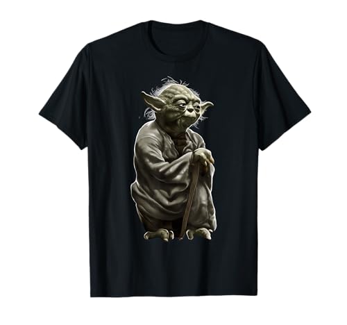 T-shirt coton Yoda Star Wars au graphisme portrait haute définition