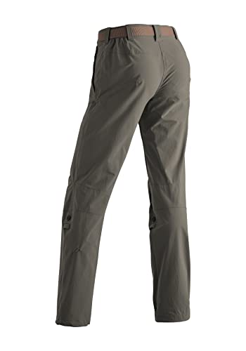 Maier Sports Lulaka, Damen Wanderhose, Wasserabweisende Outdoorhose für Trekking und Hiking, PFC-frei, mSTRETCH pro 4 & Dryprotec, Rollup-Funktion, Braun, 46 (W38/L32)