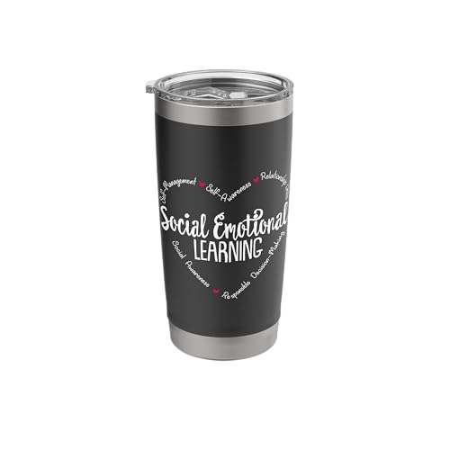 Social Emotional Learning Heart Counselor Teacher SEL Day Stainless Steel Insulated Tumbler