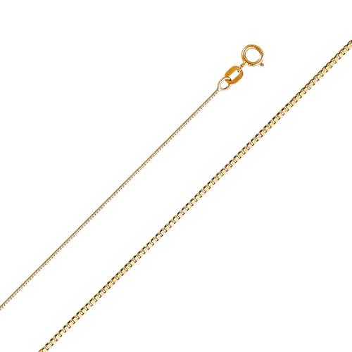Chaîne en or jaune 14 carats maille fine 0.5 mm élégance intemporelle pour collier