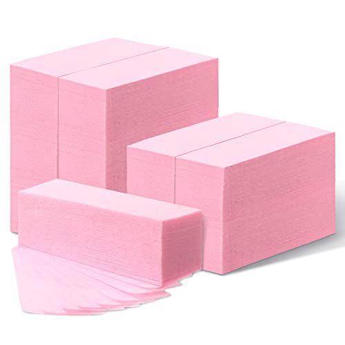 1000 Pieces Pink Non Woven Wax Strips Bulk for All Skin Types Facial and Body Hair Removal Epilating Wax Paper Strip for Women Leg, Chest, Back, Intimate Area And Face