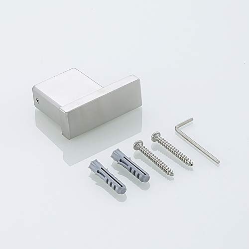 RANDOM Brushed Steel Towel Robe Hooks Bathroom Hardware Accessories Coat Hook 304 Stainless Steel Clothes Hook for Bath Kitchen Contemporary Hotel Style Wall Mounted 2 Pack. - Thumbnail 3