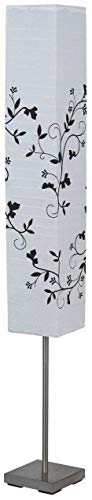 Lámpara de pie moderna Brilliant Nerva gris y blanca E14 3