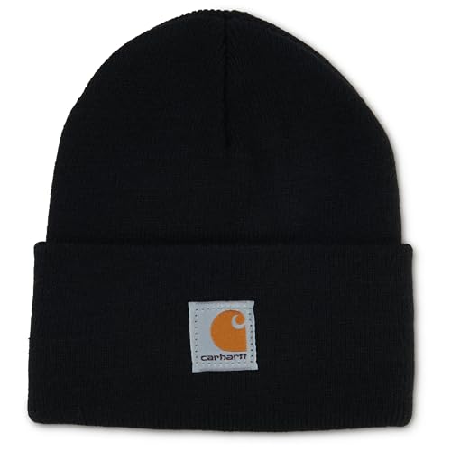 Carhartt Youth Knit Beanie Cuff Hat, Caviar Black (Youth...