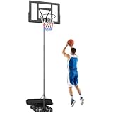 SPORTNOW Canestro Basket Esterno Regolabile in Altezza 135-305 cm Nero