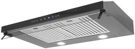 30 Inch Under Cabinet Range Hood with 900 CFM, 3 Speed Gesture Sensing Kitchen Exhaust Hood & Touch Control Panel, Dual Motor Power, Gesture & Touch Control, Stove Vent Hood For Kitchen