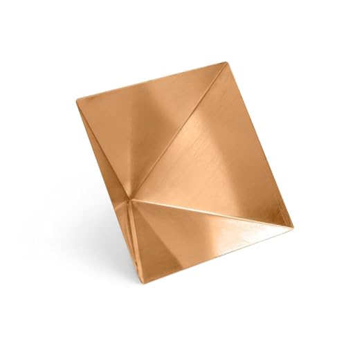Image of Pure Copper Hollow Pyramid, 2-Inch, for Home and Office, Vastu Energy Booster, Universal with Wireless Pyramid