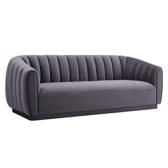 Image of Stylish & Modern Heavy Duty & Luxurious Traditional 3 Seater Sofa Chesterfield Sofa Arm Sofa Three Seater Sofa for Living Room Guest Room Hotels & Office. (Grey).