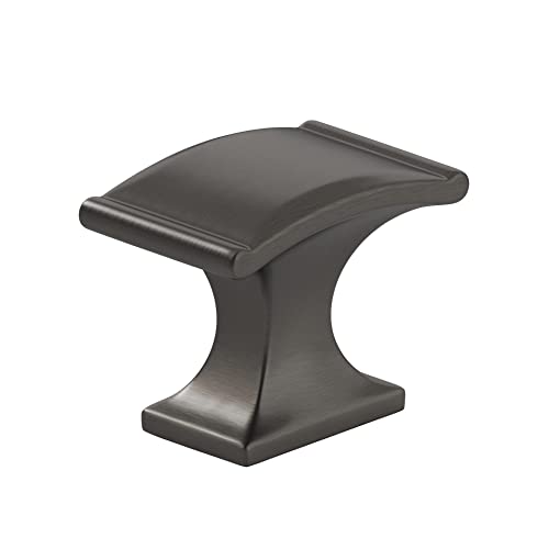 Image of Richelieu Hardware BP260637143 Teramo Collection 1 3 /8-inch (35 mm) x 13 /16-inch (20 mm) Antique Nickel Traditional Rectangular Cabinet and Drawer Knob for Kitchen, Bathroom, and Furniture