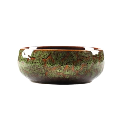 Grandi vasi per piante ciotola fioriera in ceramica ciotola per fiori ciotole per acqua interna vasi acqua applicabile a piante grasse idroponiche 1 pz grande fioriera (verde, 17 x 6, 4 cm)