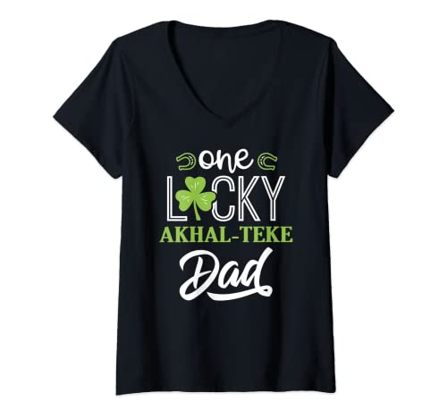 Mujer One Lucky AAAAAAAAAAAAAAAAAA Horse Dad Irish Horseback Riding Camiseta Cuello V