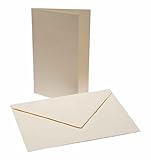 creme Kartenset B6 creme 20 Faltkarten B6 mit 20 Umschlägen