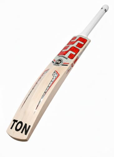 Image of Cricket Bat, Professional Grade Willow, Red and Black Design, Size 06 (Red Bat)