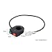 Qiilu 12V Luz principal de cuerno Negro Boton de encendido/apagado Interruptor del...