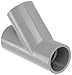 GF Piping Systems CPVC Pipe Fitting, Wye, Schedule 80, Gray, 1-1/2" Slip Socket