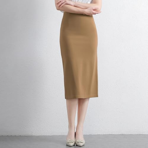 Women's Classic Below Knee Pencil Skirt Stretch Line Midi Skirts of Business Casual Outfits 2025 Teacher Outfits3