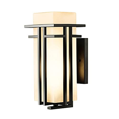 Outdoor House Lights Wall Mount1 Light 122 H Modern Exterior Porch Lights with Frosted GlassPerfect Porch Wall Lantern for The Outside of HouseSmall