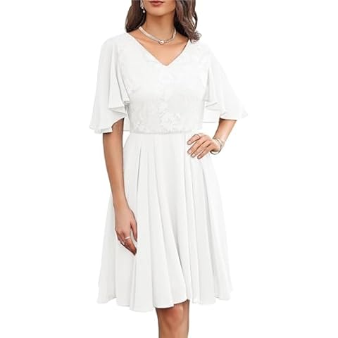 Robe A-Line GRACE KARIN 48 Blanc Cover