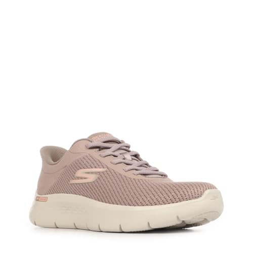 Skechers Baskets Go Walk Flex Carla pour Femme, Bordure Textile Taupe, 39 EU