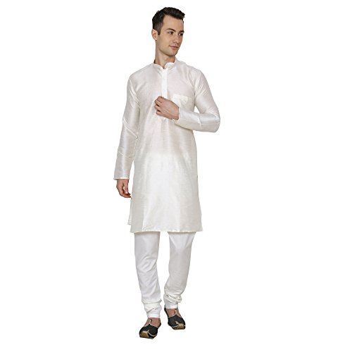 Image of Royal Kurta Men's Cotton Silk Plain Solid Long Only Kurta