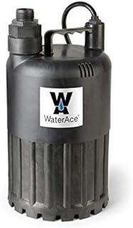 WaterAce WA80UP Submersible Utility Pump, 1/2 HP, Black