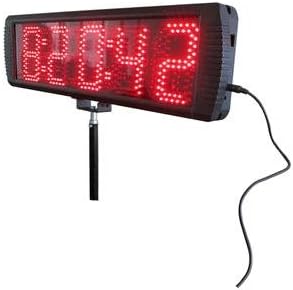 Miniatura 2 de Portátil 5 "5 dígitos LED carrera cronometraje reloj H: MM: SS formato para eventos corrientes, rojo