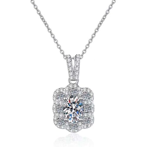 Collier Moissanite argent pour femmes bijoux de fiançailles élégants