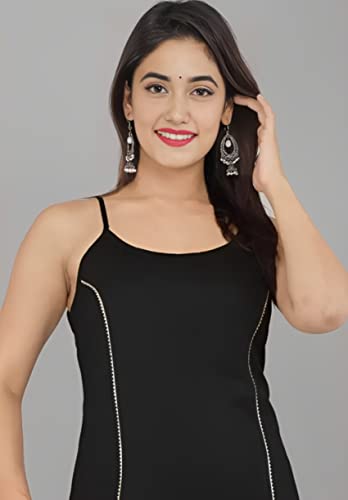 Image of Aziz Textiles Women's Rayon Sleeveless Straight Kurti for Women & Girls