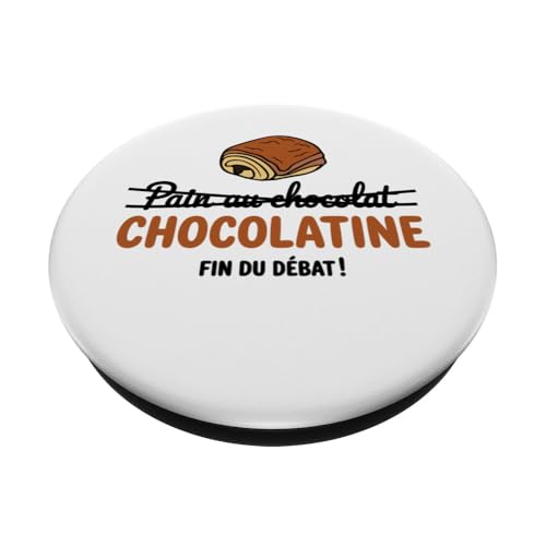 Team Pain au Chocolat ou chocolatine drôle débat Humour PopSockets PopGrip Adhésif – vue 2