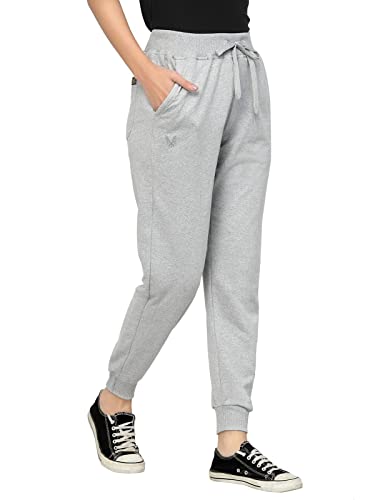 Image of UZARUS Women's Cotton Regular Fit Joggers Track Pants with 3 Pockets