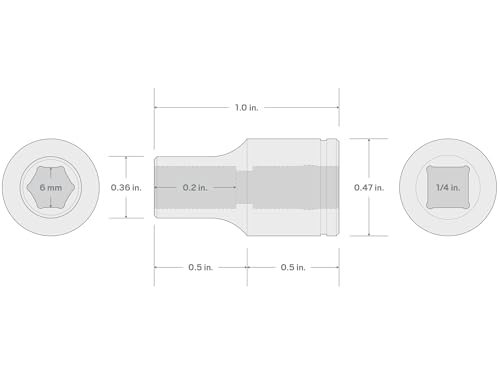 Image of TEKTON 1 /4 Inch Drive x 6 mm Shallow 6-Point Socket | SHD02106