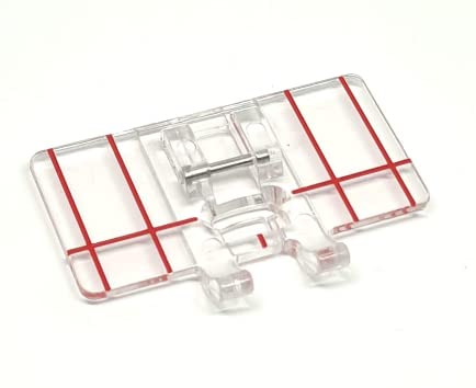 Image of ZENITH Multi-Line Decorative Border Guide Pressure Foot Snap on Type for Automatic Electric Low Shank Sewing Machines Suitable for Usha Janome Brother Singer etc.