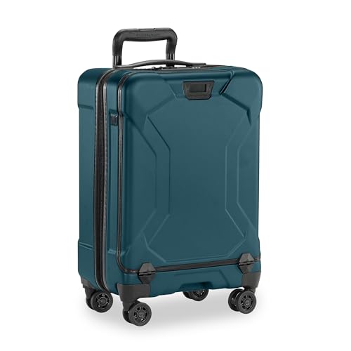 Image of Briggs & Riley Domestic 22 inch Carry On Spinner - Luggage for Travel, Suitcases with Wheels, Hardside Rolling Bag for Men & Women, Self-Repairing Zipper - Torq Collection, Ocean
