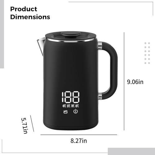 Tetera eléctrica 1.7 L acero inoxidable 1500W miniatura 4