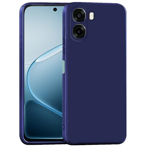 Image of Back Cover for Oppo A6x 5G / A6x 4G / K14x 5G | Full Camera Protection | Premium Liquid Silicon Case | Flexible Bumper Case for Oppo A6x 5G / A6x 4G / K14x 5G (Dark Blue)