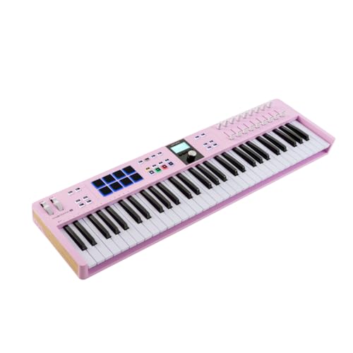 Image of Arturia KeyLab Essential 61 mk3 Rose Quartz Edition - 61-Key USB-C MIDI Keyboard Controller with Pads, Faders, DAW Integration, Analog Lab Pro & Ableton Live Lite