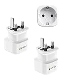 LENCENT 2 Piezas Adaptador Enchufe UK Tipo G de España a Inglaterra