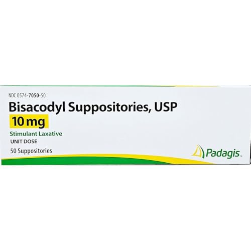 Bisacodyl Supppositories 10 Mg - 50 Count