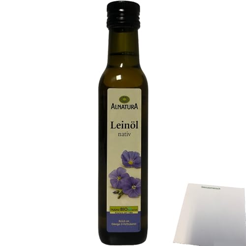 Alnatura Bio Leinöl kaltgepresst (250ml Flasche) + usy Block