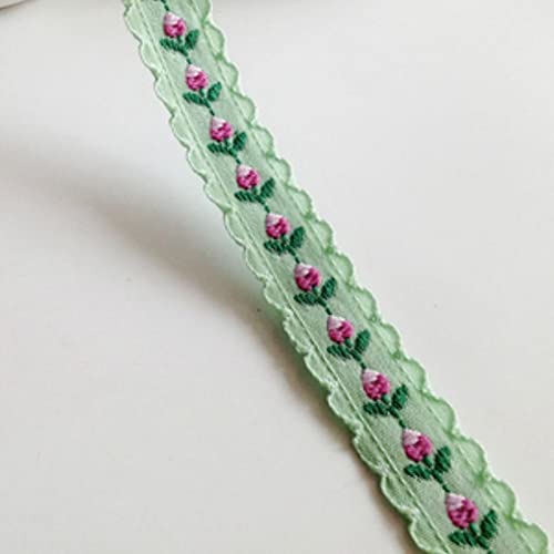 3 Yard 1.5 Inch Flower Jacquard Polyester Ribbon Handmade Lace Sewing Material Tassel Trim Multi Style #TOP29