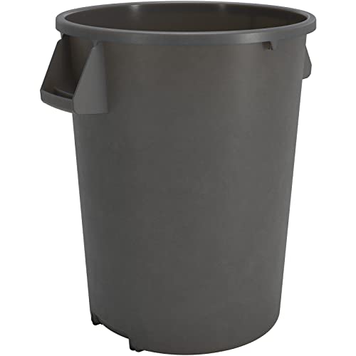 SPARTA Bronco 20 Gallon Trash Can, Thick Polyethylene Bin, NSF Certified Waste Container with Top Handles, Bottom Handholds, Reinforced Base and Stackable, LLDPE, 20 Gallon, Gray