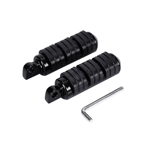 10mm Motorcycle Footpegs Passenger Foot Pegs Highway Pegs Fit Harley Sportster Softail Dyna Touring Black